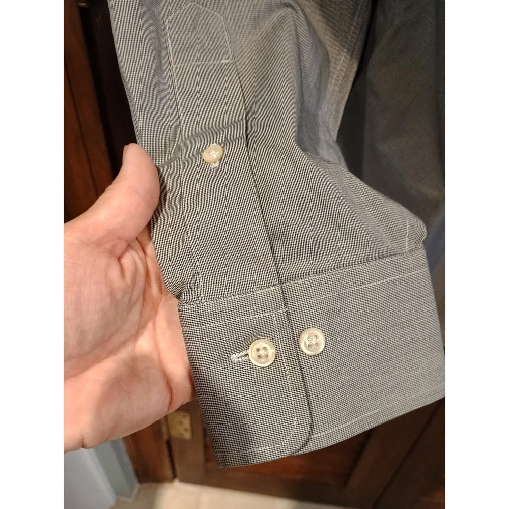 Polo Ralph Lauren Mens Gray Button Down Shirt Classic Fit 16.5 X 34/35 Easy Care